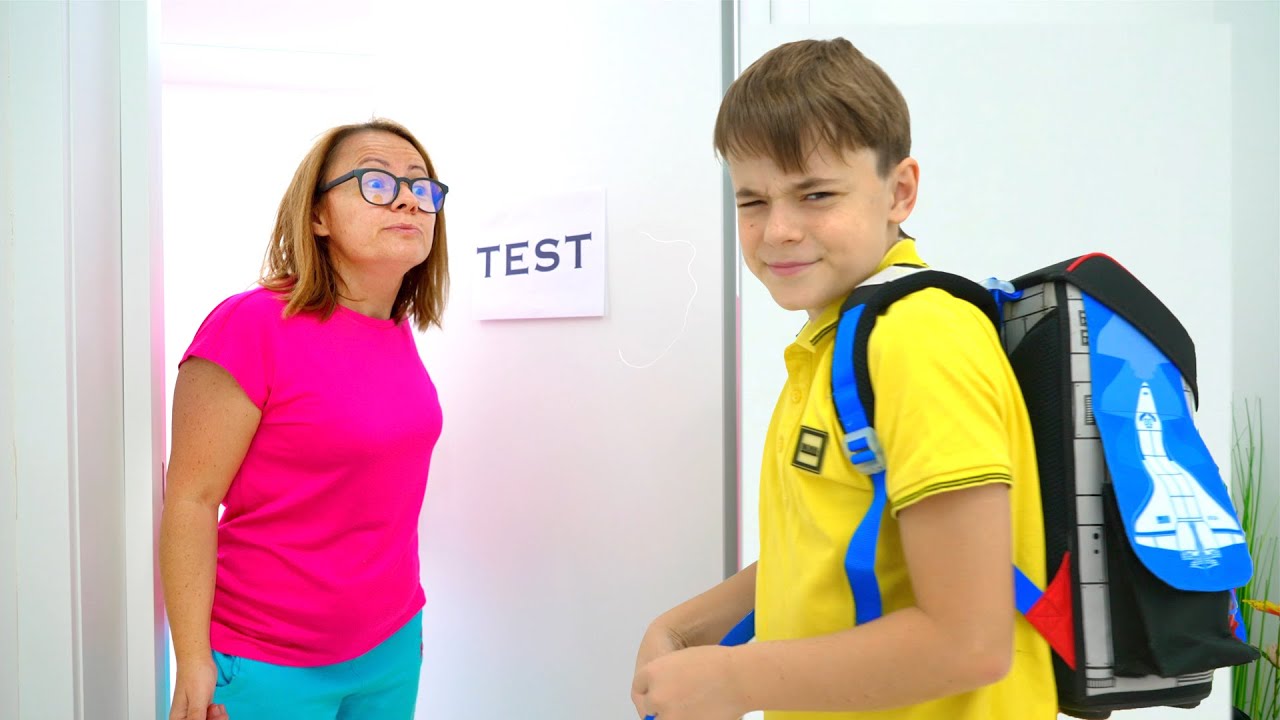 Anabella and Bogdan show the importance of studying for school  School stories for kids