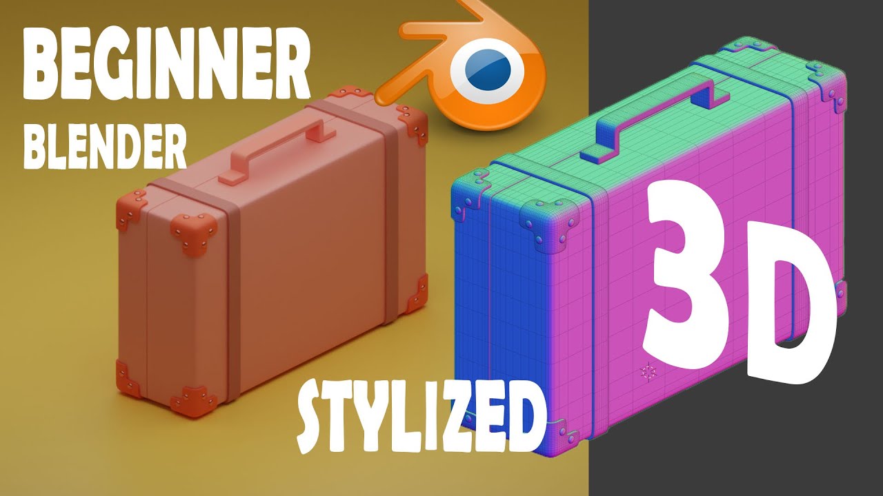 Blender Beginner Modeling Tutorial Making a Stylized Trunk Suit Case In Blender 3.0 Full Tutorial