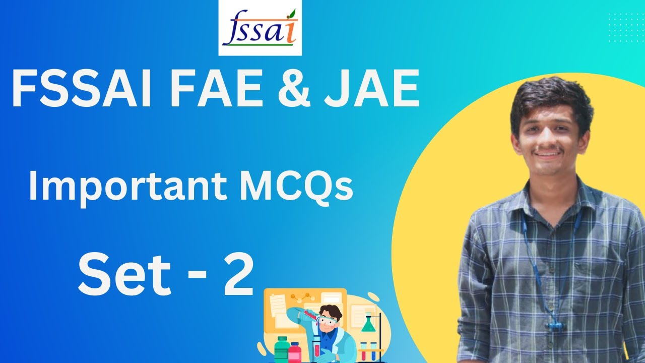 FSSAI FAE & JAE - Food Chemistry - Important MCQs  |  Food Analysis Important MCQs 🧪