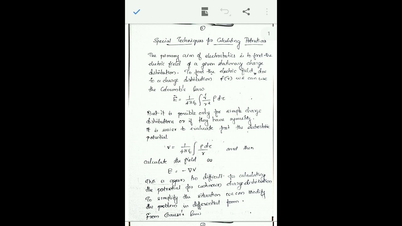 Special techniques for calculating potentials - Introduction