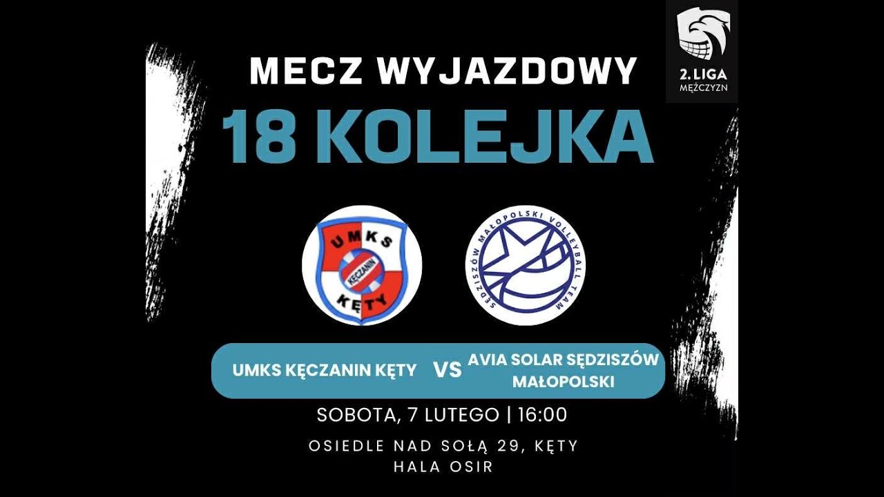 18.kolejka 2.ligi M: UMKS Kęczanin Kęty - AVIA Solar Sędzisz&oacute;w Małopolski