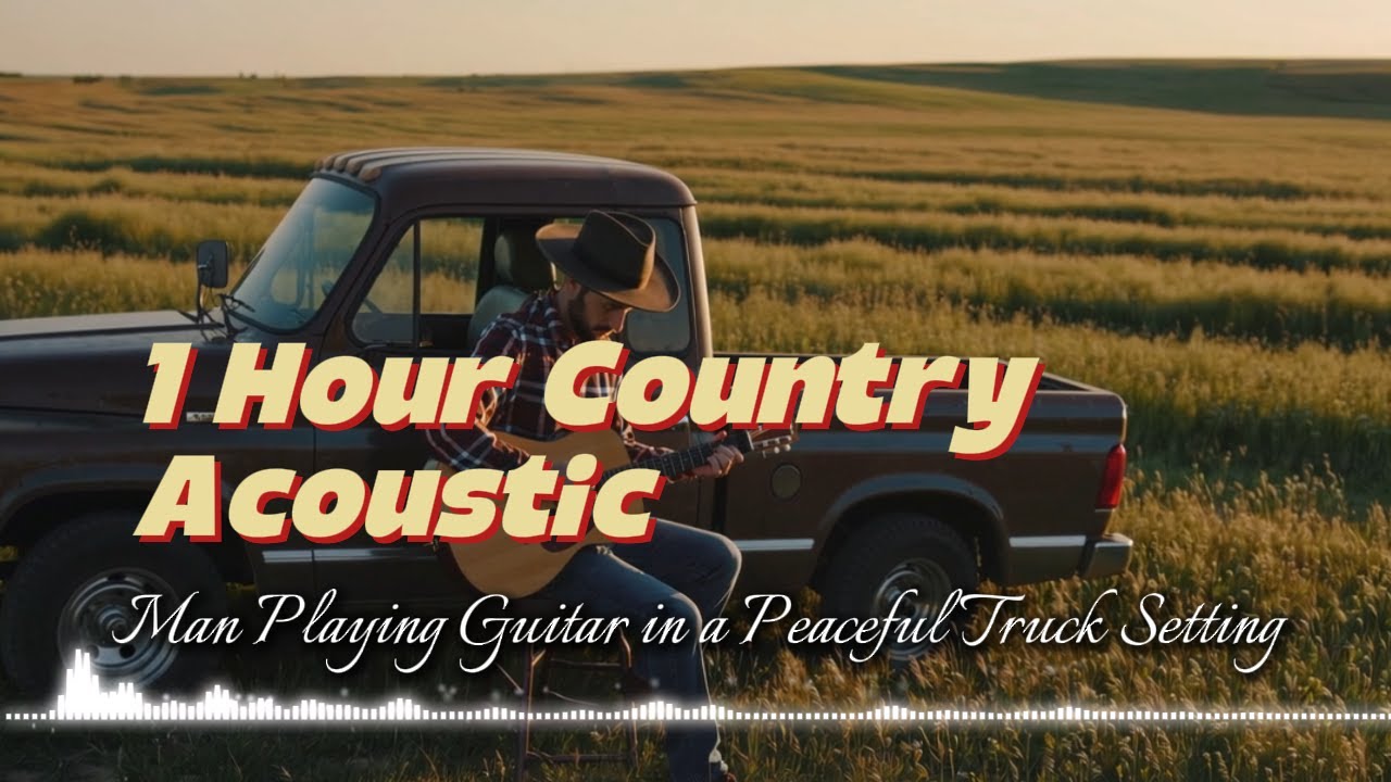 1 Hour Country Acoustic &ndash; Man Playing Guitar in a Peaceful Truck Setting