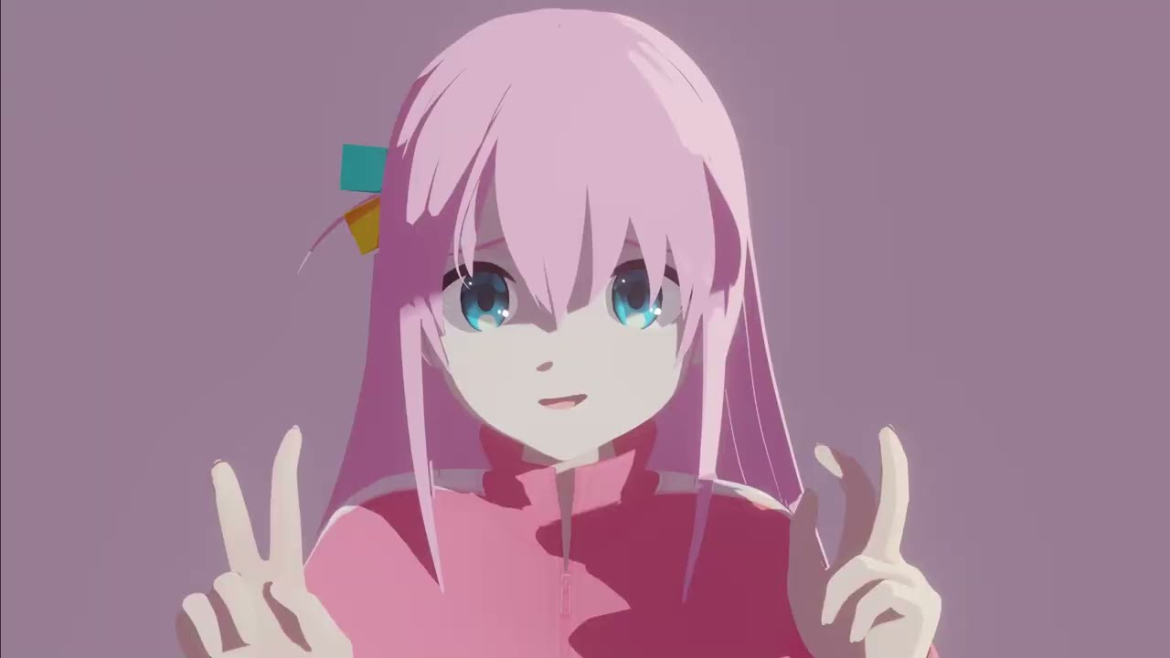 Speedrunning Bocchi model in Vroid and Blender