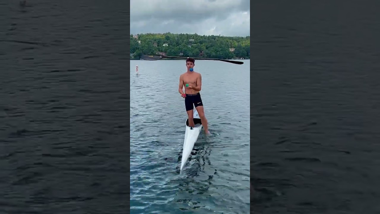Tricks in a sprint kayak #shorts