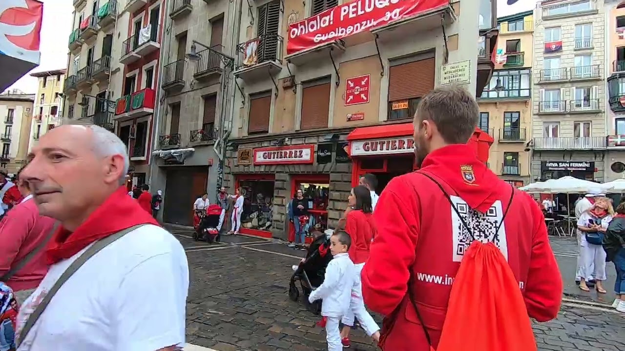 Walking around Pamplona during San Fermin