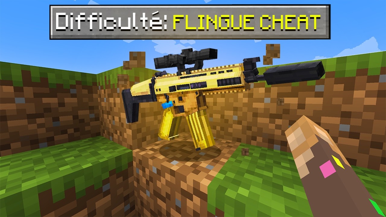 Finir Minecraft mais tout les DROPS sont DES FLINGUES.. (assez wtf)