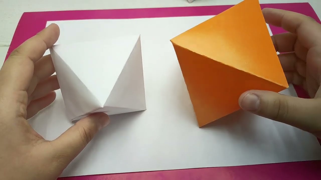 Октаэдр из бумаги / Октаэдр схема / Октаэдр своими руками / Октаэдр развертка