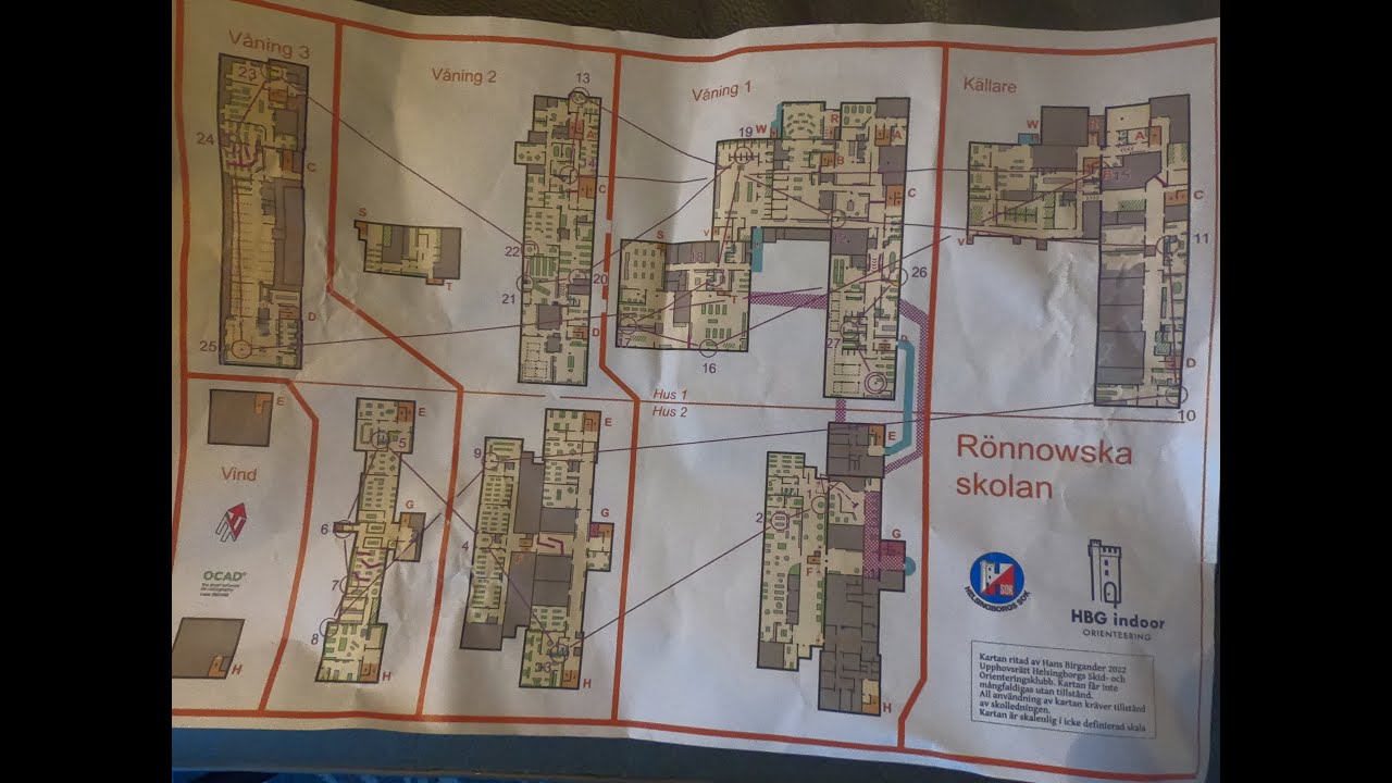HBG Indoor Orienteering Rönnowska skolan, Helsingborg Stage 1 3 December 2022