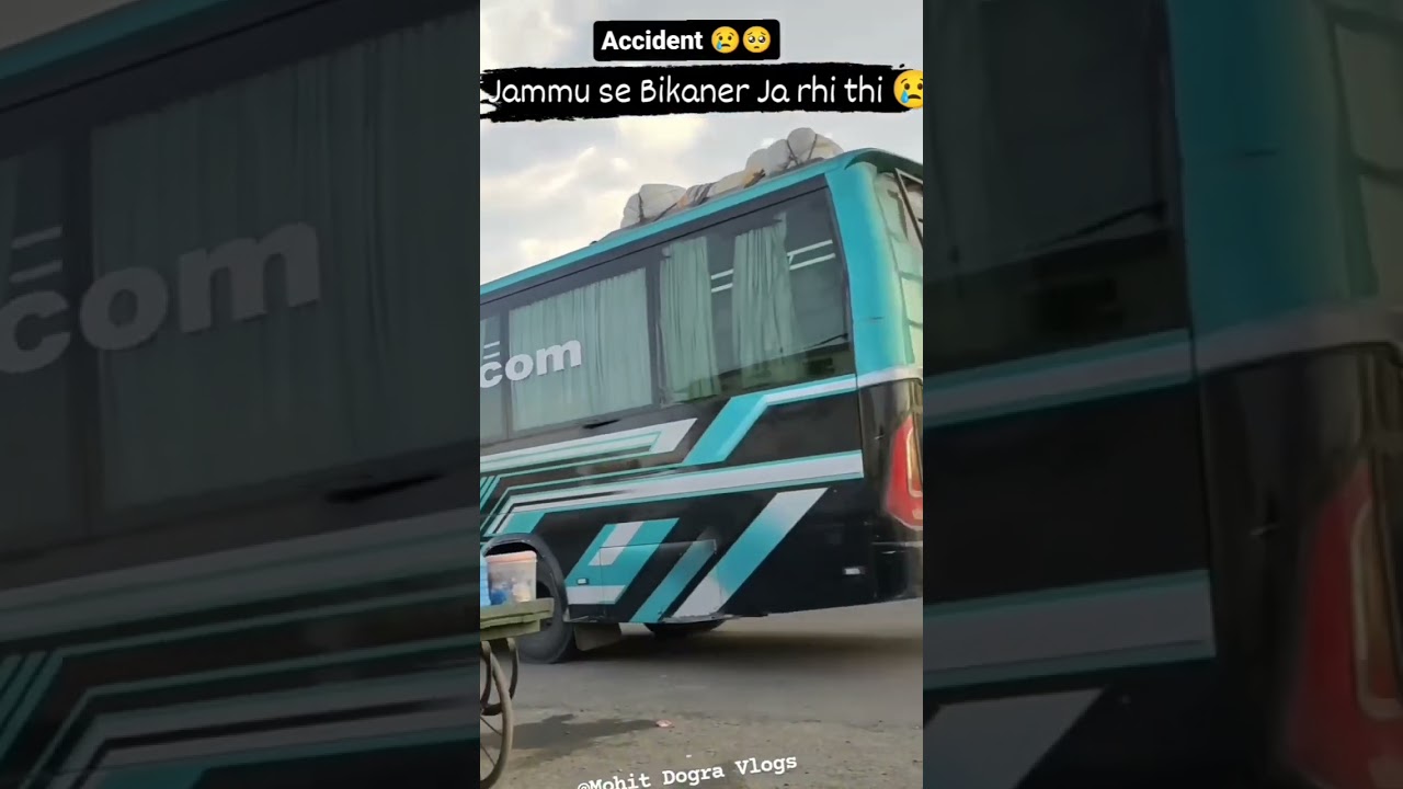 Amit Sleeper Bus met with an Accident in Rajasthan 😢 #shorts #accident #sleeperbus #bikaner