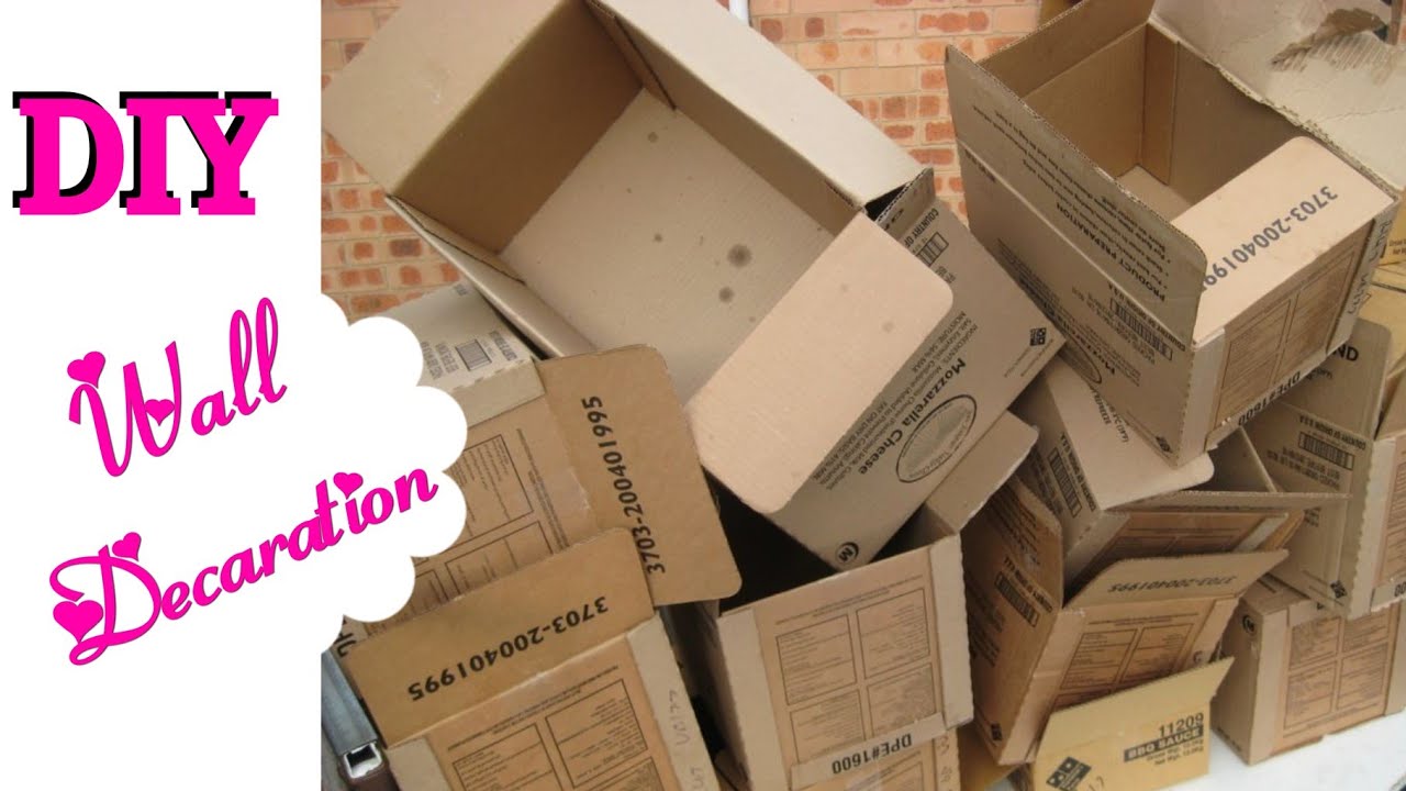 How To Resuse old cardboard For Wall Decoration | DIY | Cardboard Crafts | Home Decor | uppunutihome