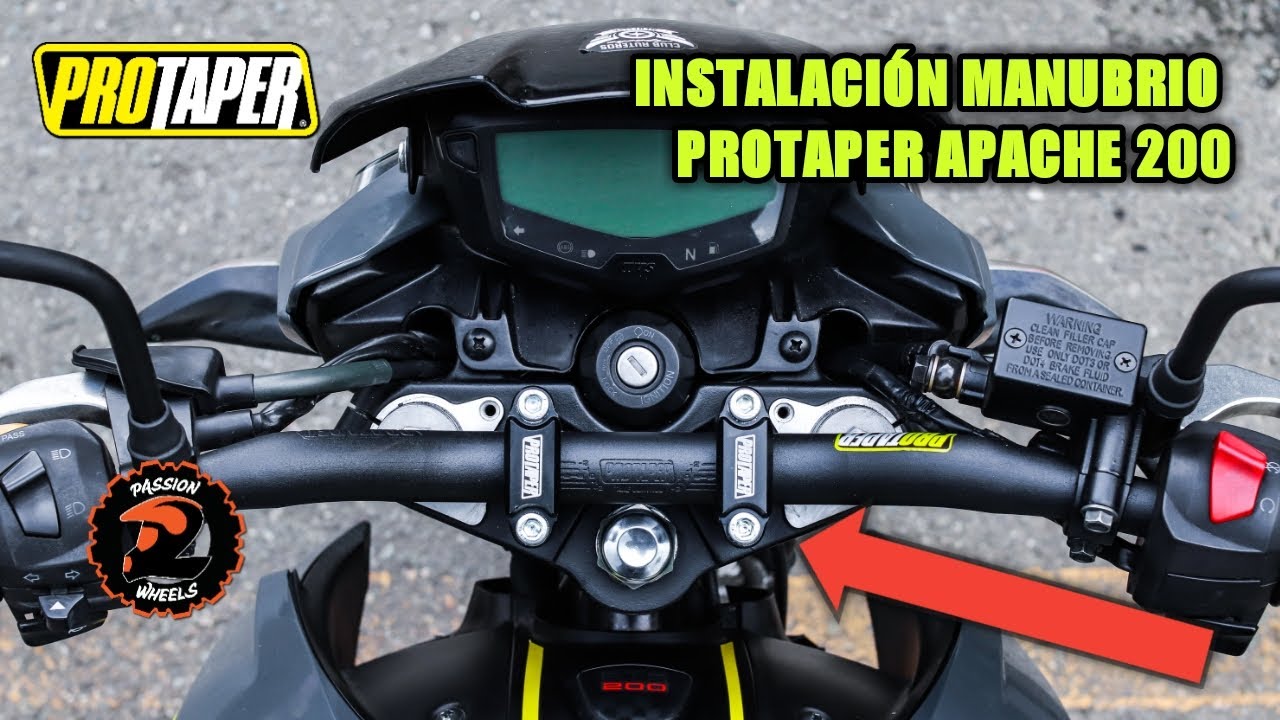 APACHE RTR 200 INSTALACION DE MANUBRIO Pro Taper Colombia