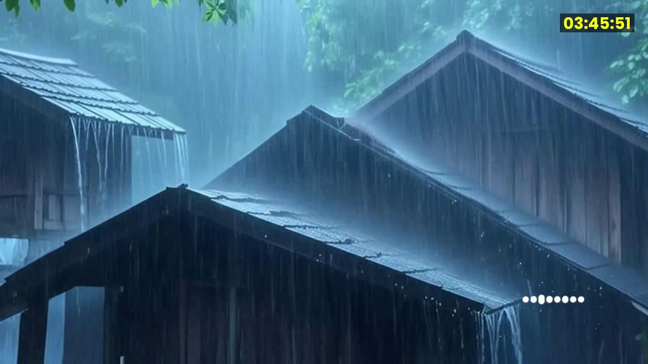 Sleep Instantly in 3 Minutes with Heavy Rain & Campfire, Thunder on Ancient Tent in Forest at Night