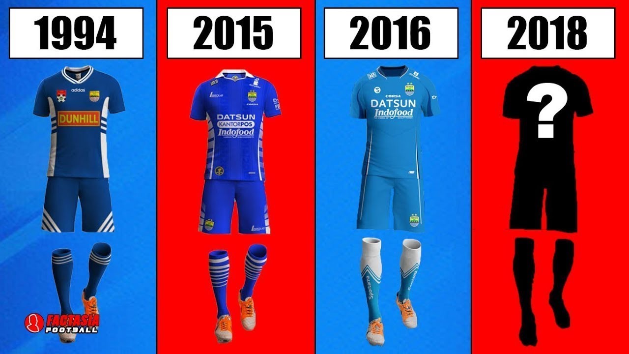 Jersey Persib Bandung dari masa ke masa #FaktaBola