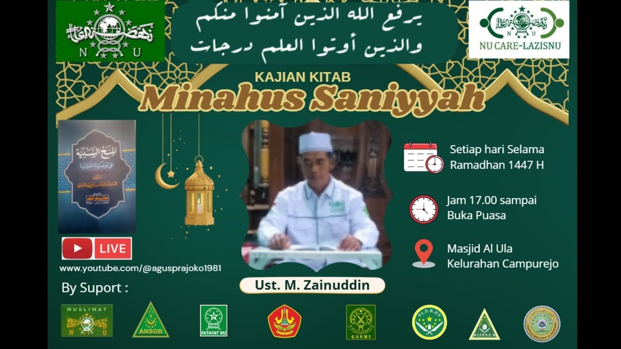 Live ngaji kitab Minahus Saniyyah
