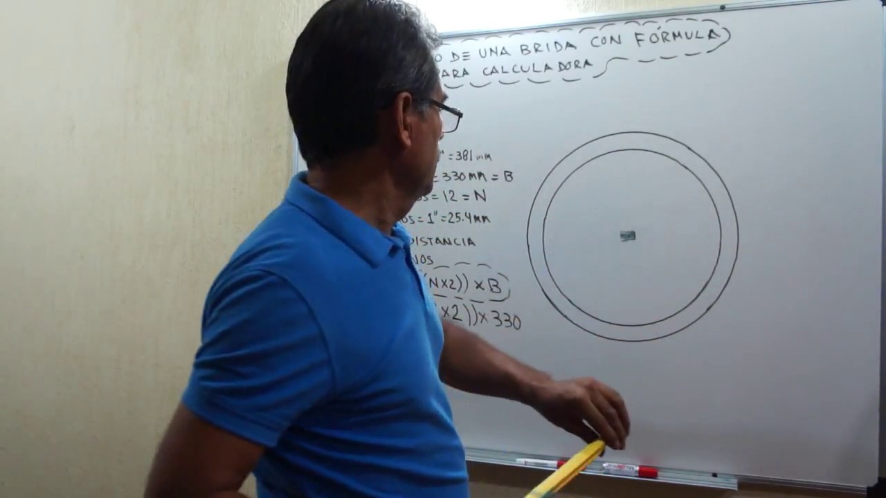 Tubería Trazo de una Brida con Fórmula para Calculadora