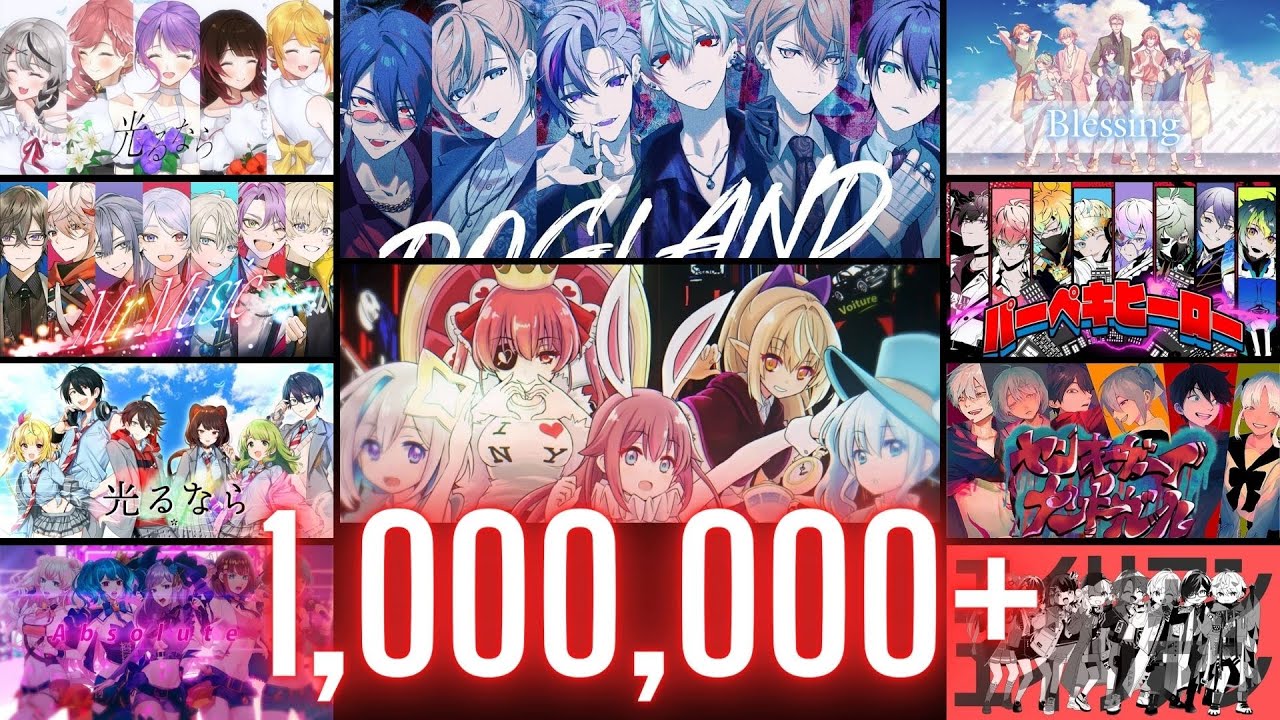 【大人数】Vtuber歌ってみたランキング【100万再生超え】