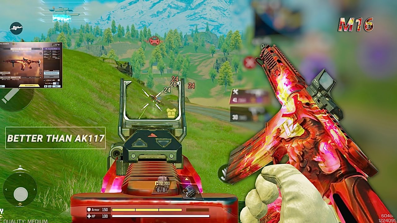 NO RECOIL in LONG RANGE + FAST KILLING | BEST M16 GUNSMITH CODM BR | CODM BR GAMEPLAY 