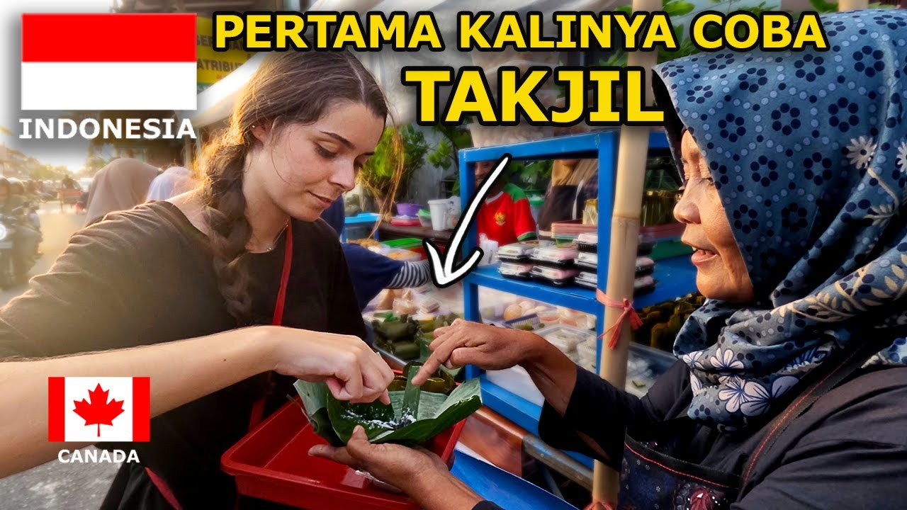 Sebelum LEBARAN, BULE ini sangat mau coba TAKJIL di pasar jajanan 🇮🇩