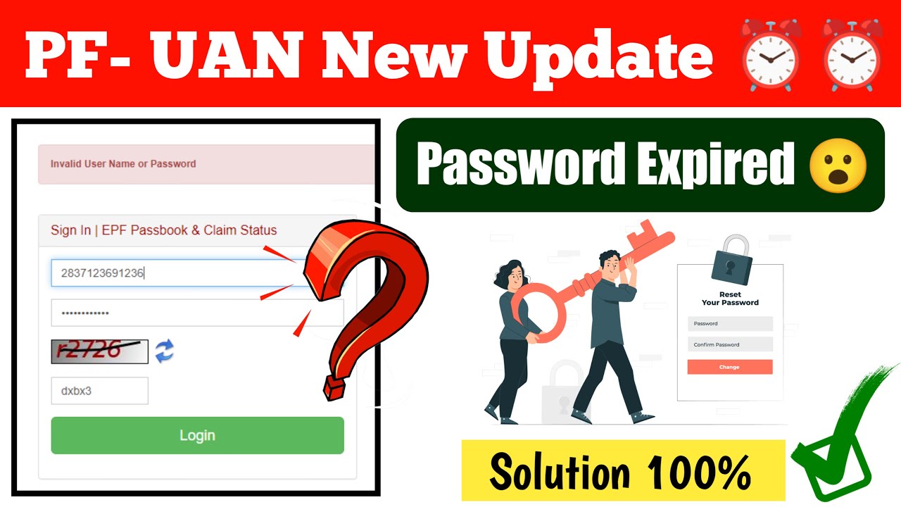 How to reset expired EPFO password ? Pf expired password ko change kaise kare ? Pf password problem