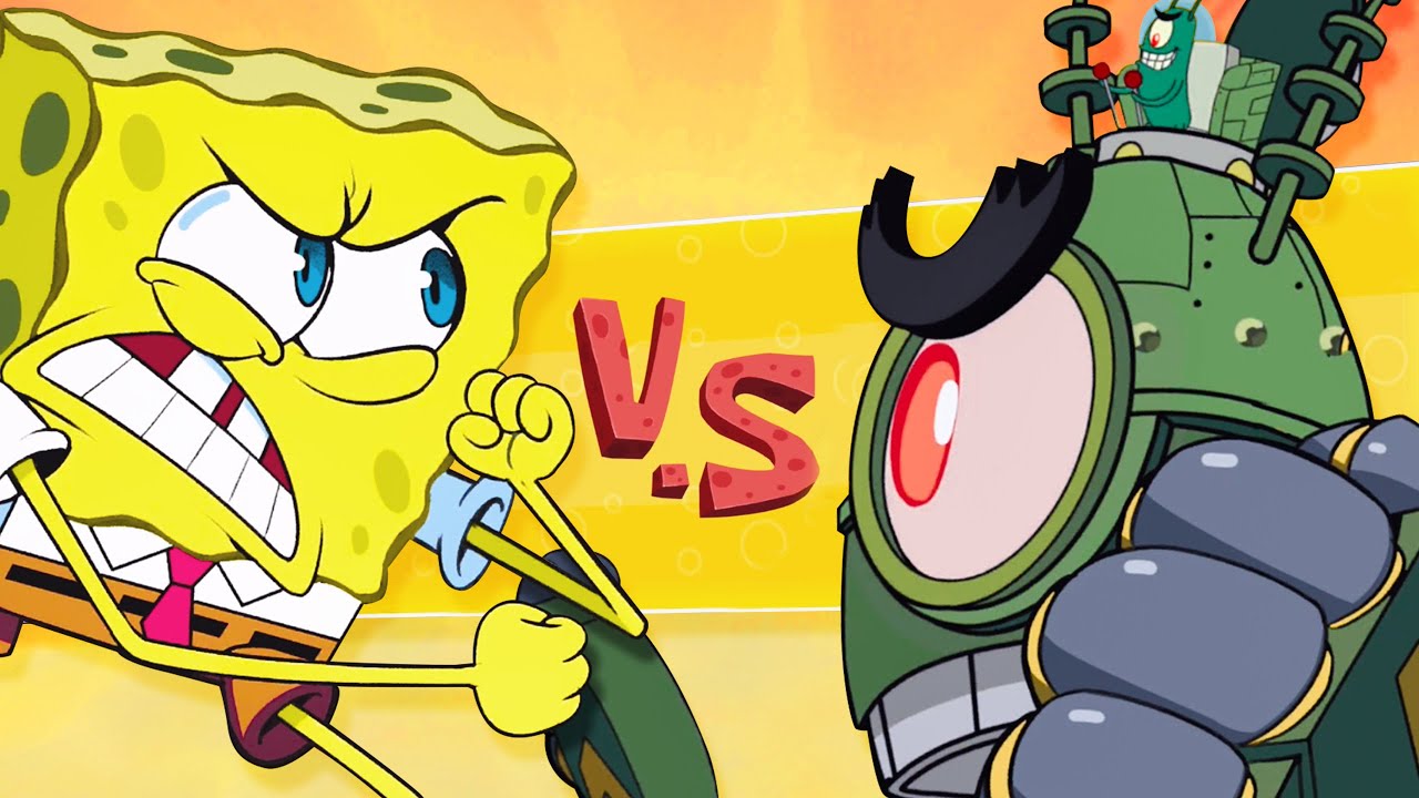 SPONGEBOB vs ROBOT PLANKTON - SpongeBob Patty Pursuit | Pungence