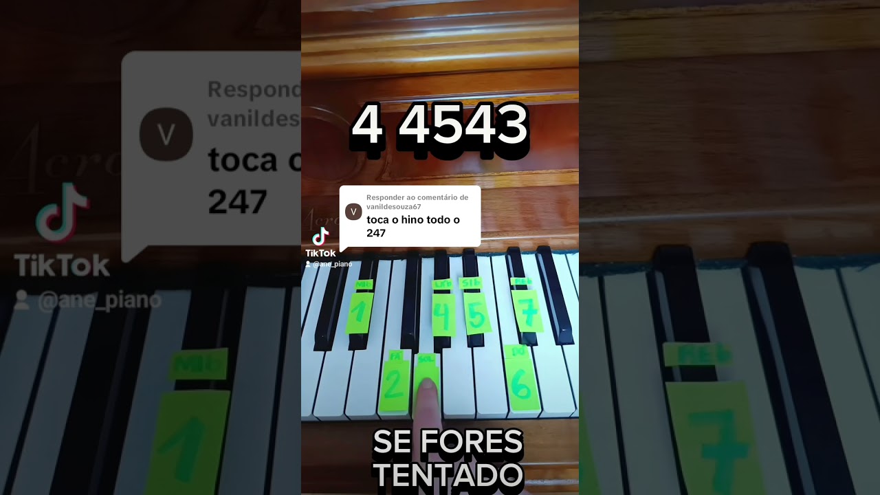 Aprendendo o hino 247| Se fores tentado| CCB Piano