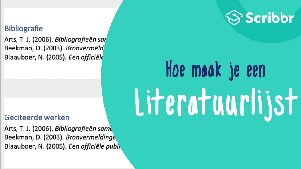 Opmaak van een APA literatuurlijst in Word