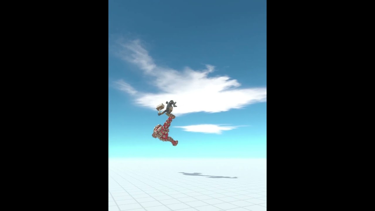 [ARBS] Lava Golem vs Thunder God #arbs #animalrevoltbattlesimulator #monster #fightxsimulator