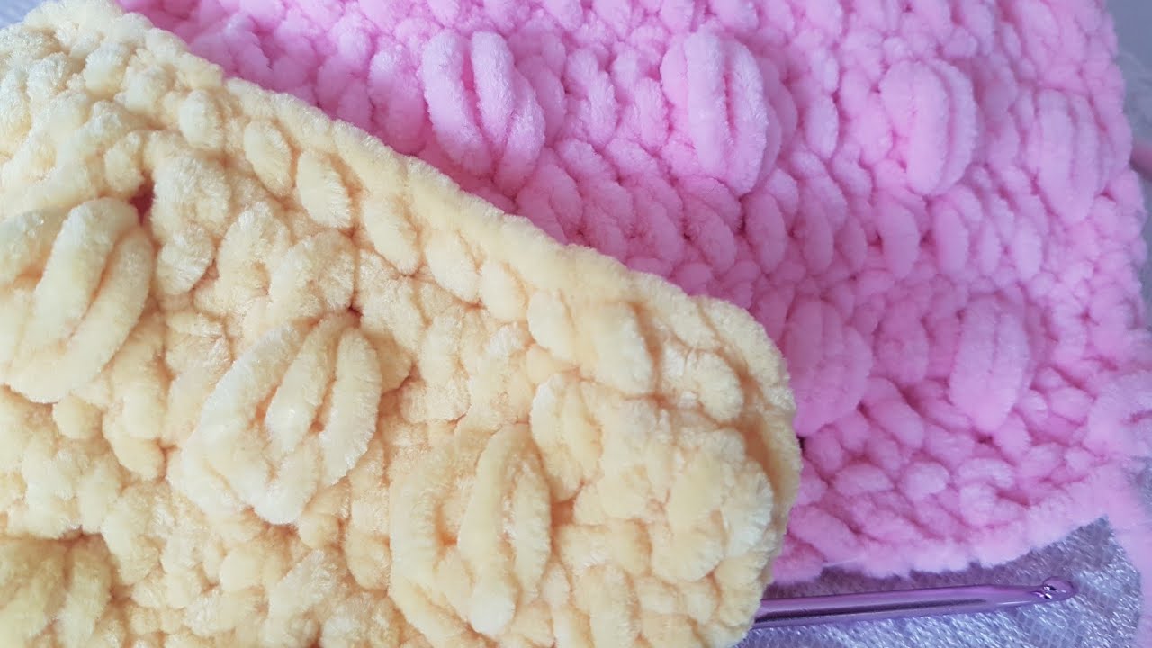 kadife ipten puf  puf oldu#bebek battaniyesi#örgü modeli