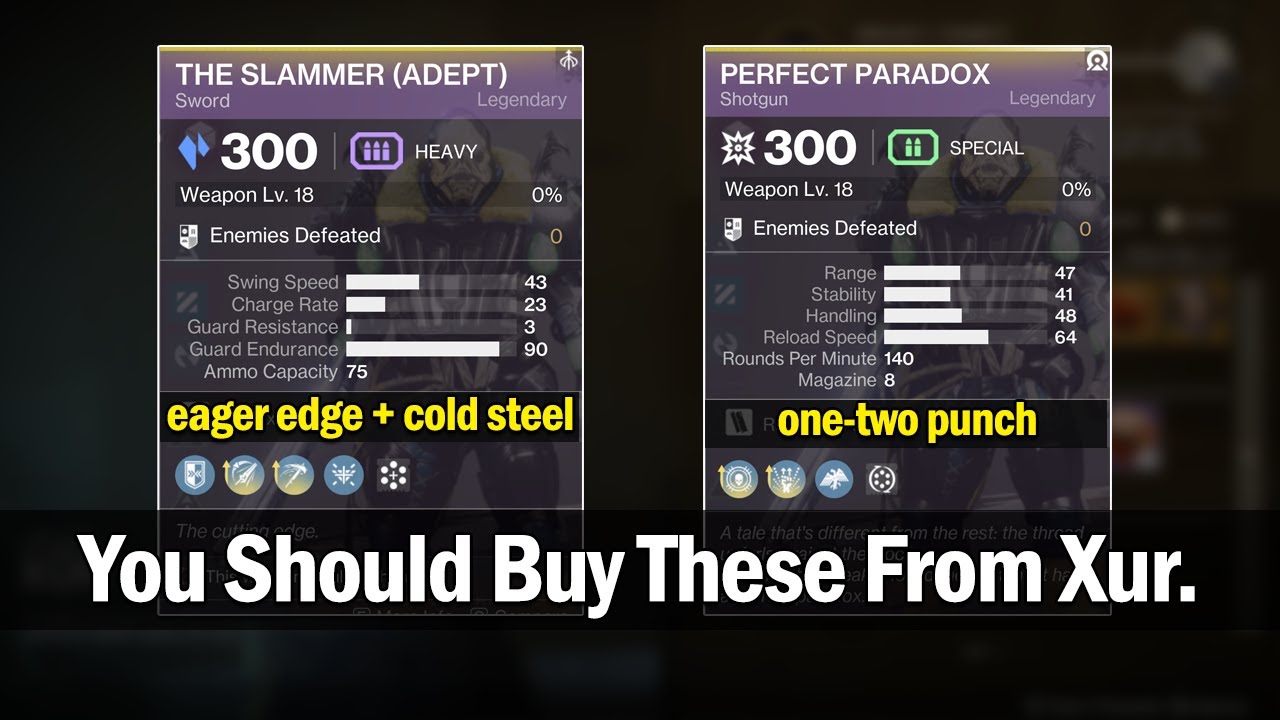 You Should Buy These Weapons From Xur (The Slammer & Perfect Paradox) [Destiny 2]