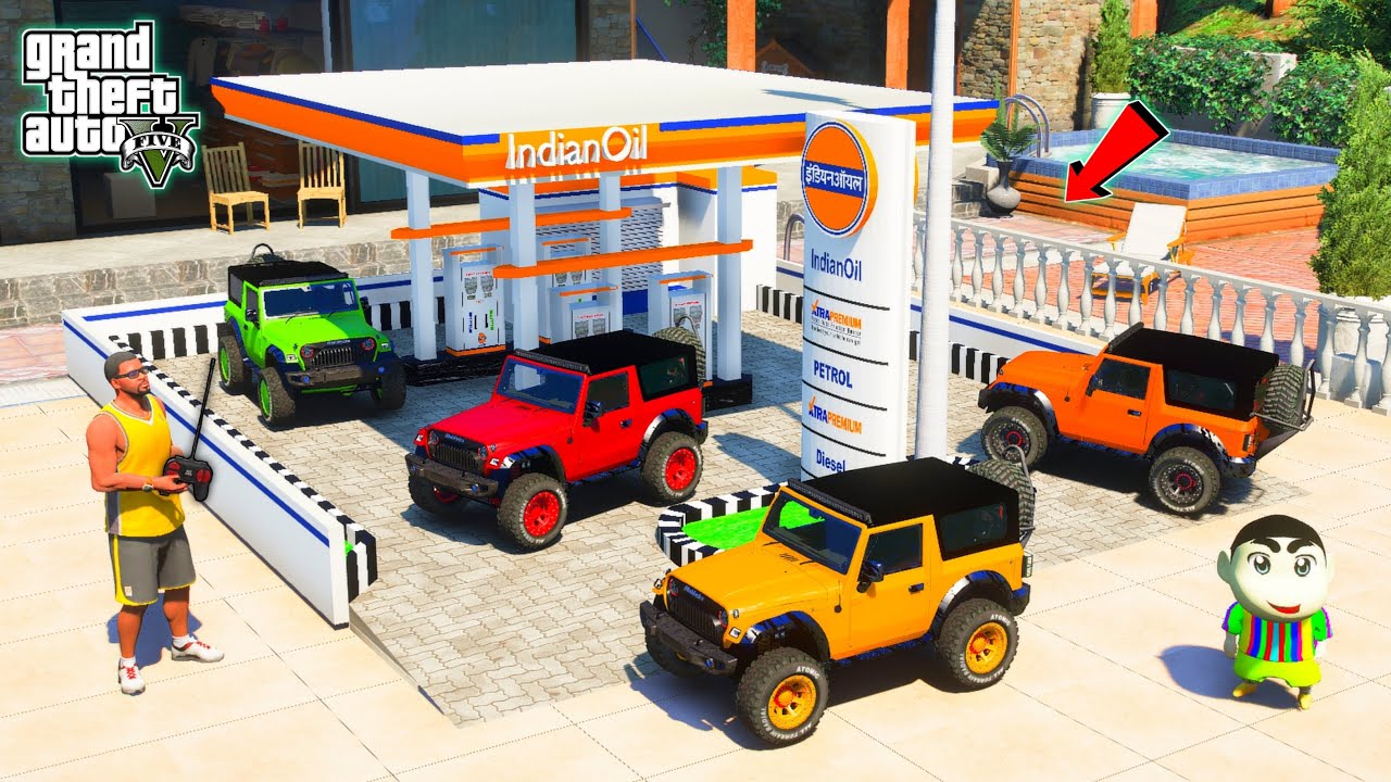 Franklin & Shinchan Buy Mini RC Modified Mahindra THAR in GTA 5 | JNK GAMER