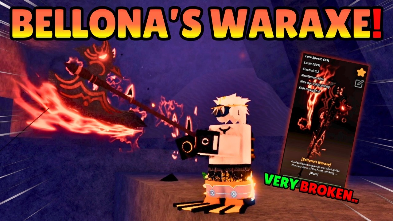 Как получить удочку BELLONA'S WARAXE в обновлении Fisch Olympus!