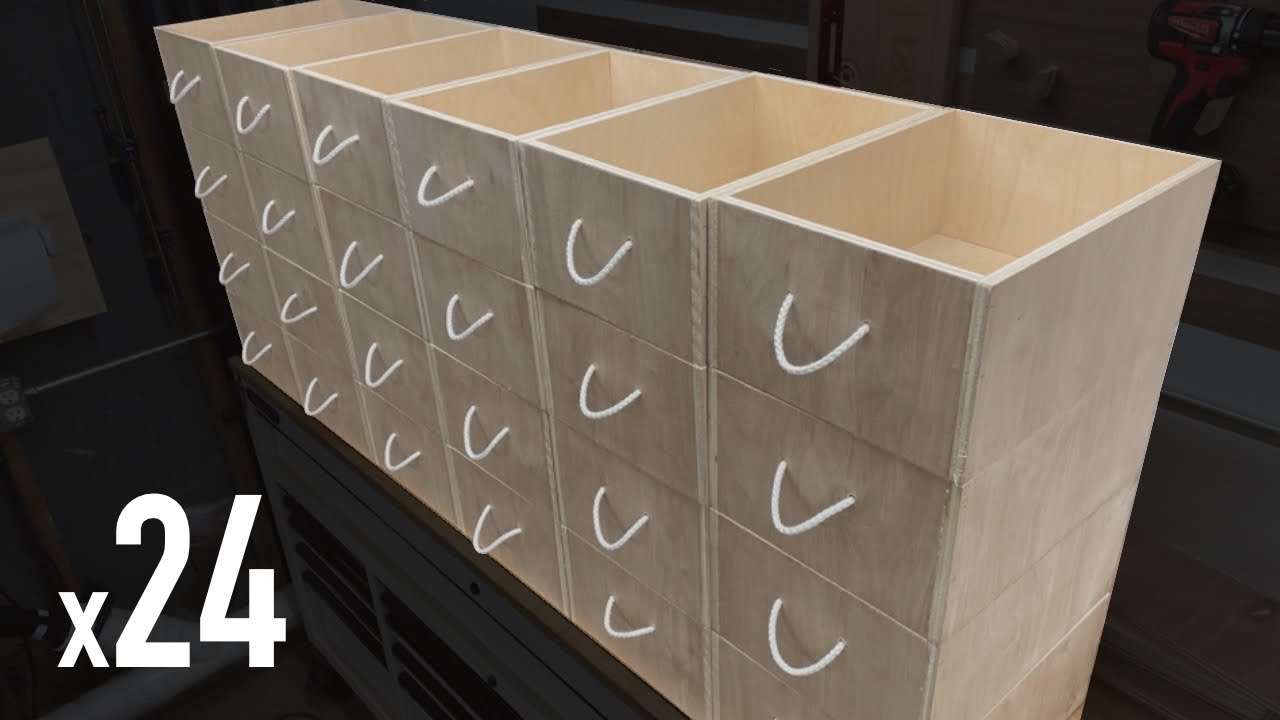 Storage Crates x24 // Shop Bins // DIY Woodworking