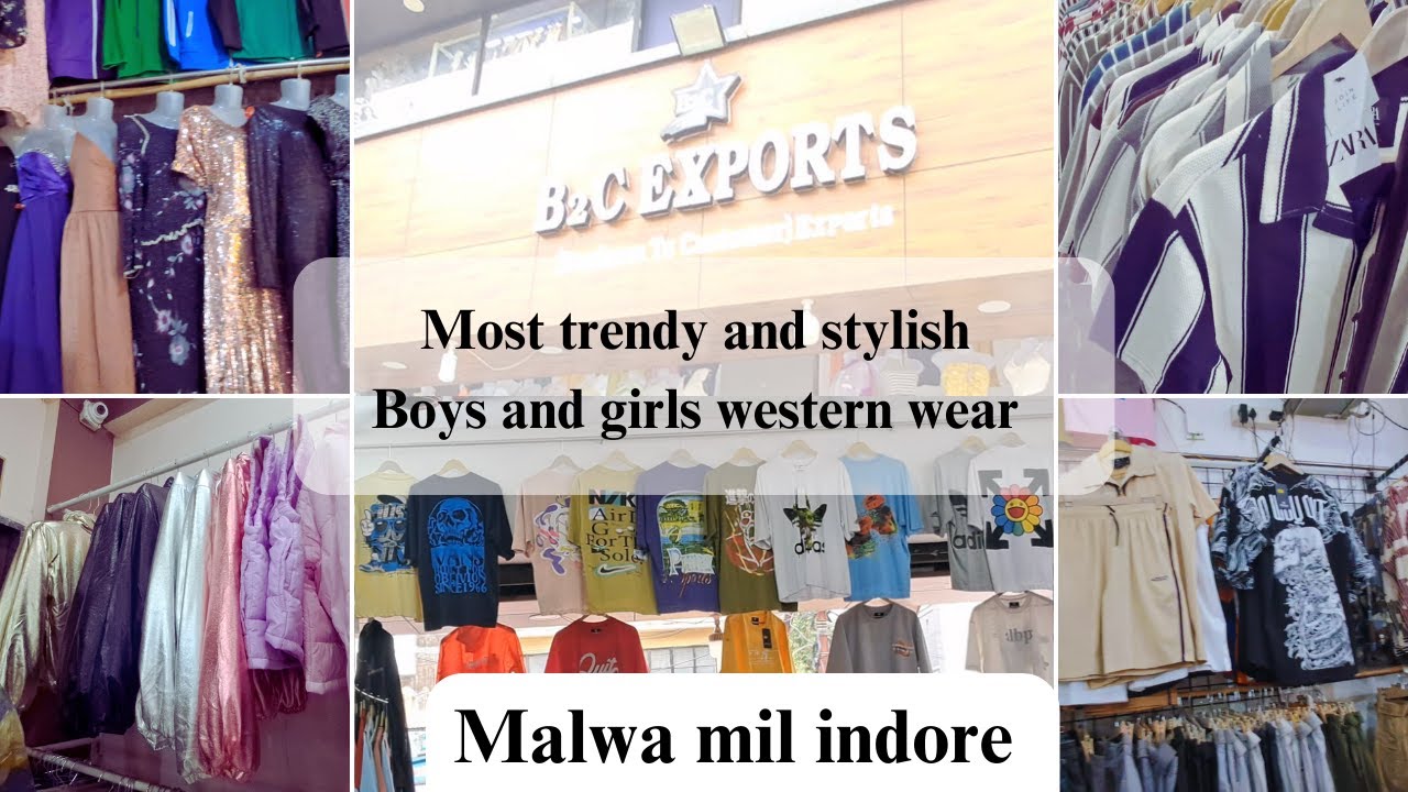 Most trendy and stylish western wear shop in malwa Mil || B2C export || Indore shopping market