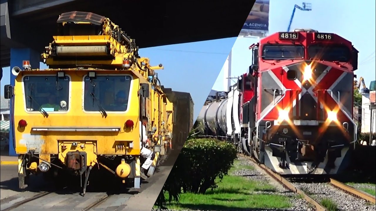 ESTAS MAQUINARIAS DAN MANTENIMIENTO A LAS VÍAS!!FERROMEX: TRENES Y MAQUINARIAS DE VÍA EN IRAPUATO