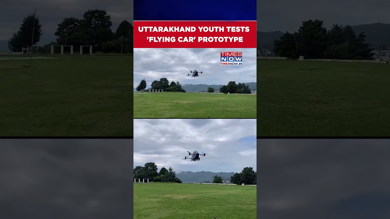 Uttarakhand Youth Tests Flying Car Prototype, Ravi Tamta's Innovation Draws Praise #shorts