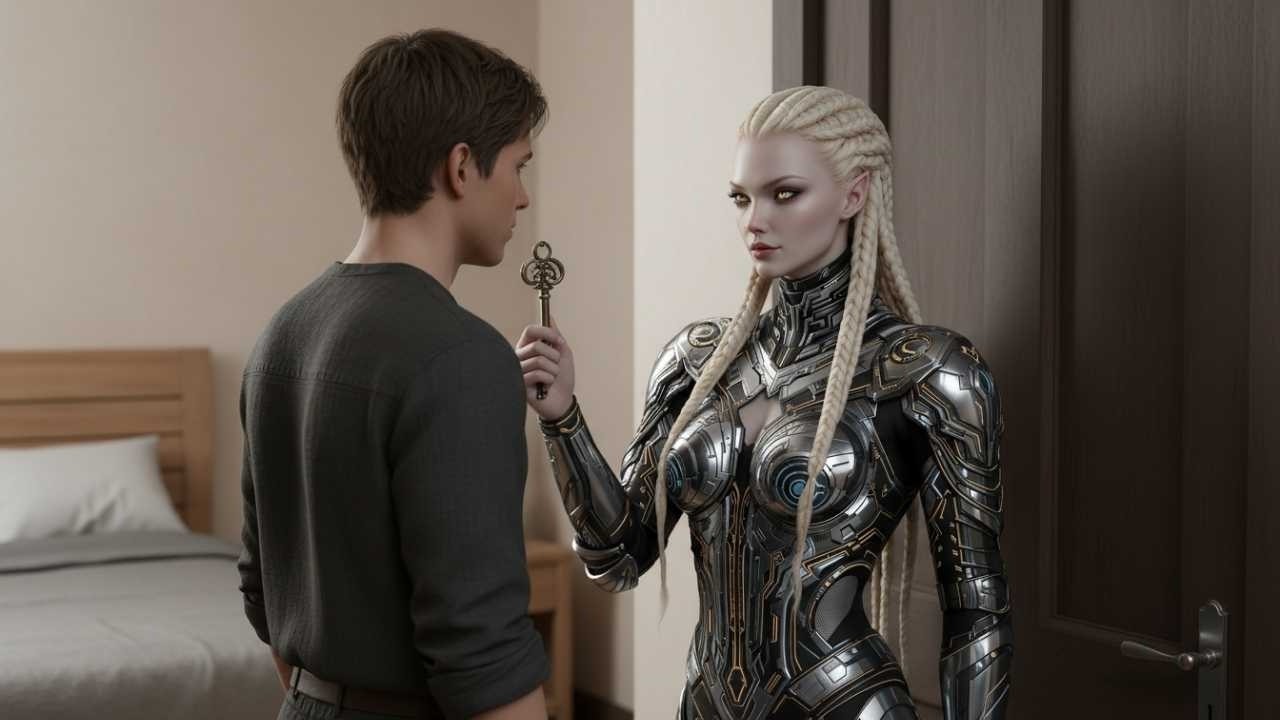 I went to my alien friend's house and his mother locked me in a room. She wouldn't let me leave.