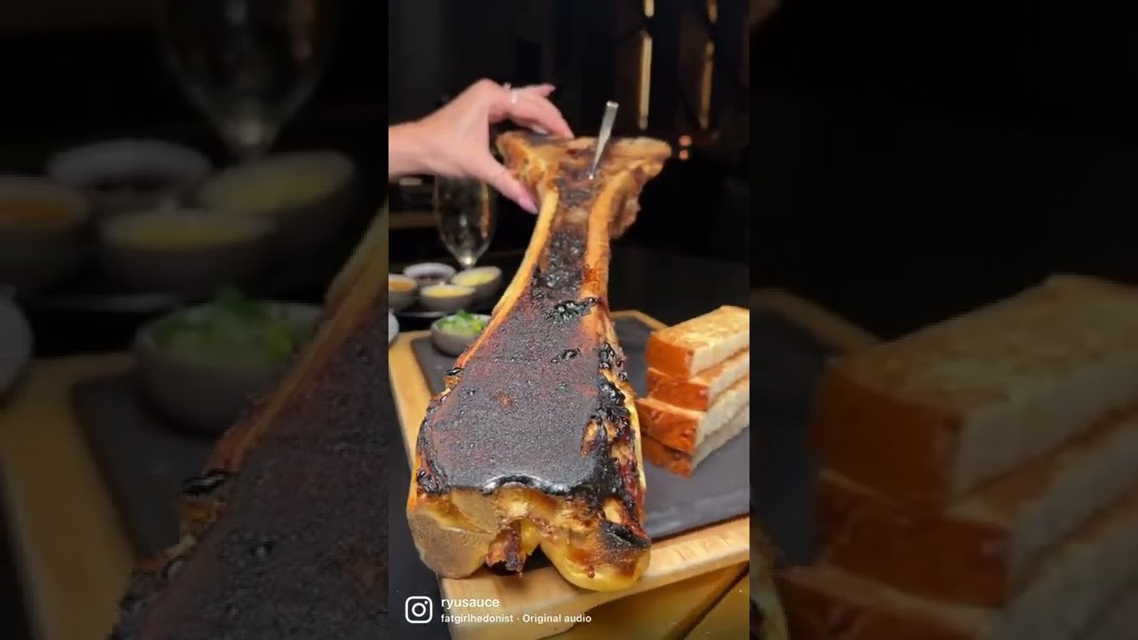 С ШИРОКОЙ КОСТЬЮ..🦴 Стейкхаус Jean Georges #костныймозг #шорты