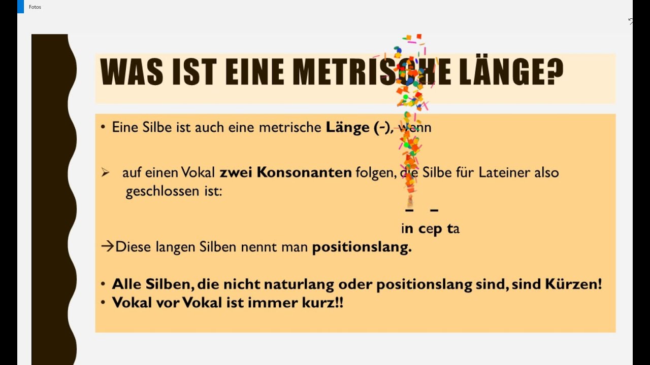 Lateinische Verslehre (neu): Silbenl&auml;ngen und Hexameter