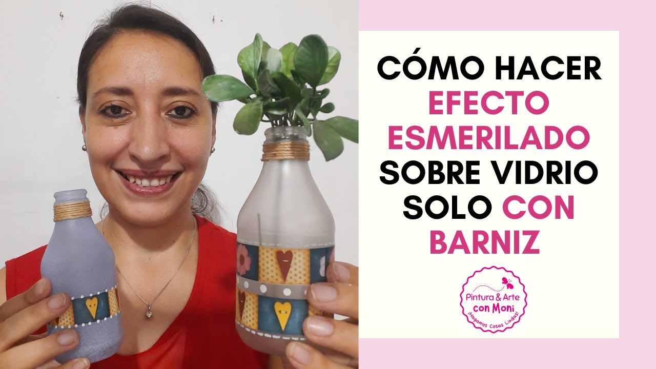 CÓMO HACER EFECTO ESMERILADO SOBRE VIDRIO #falsosacabados #pintar #reciclado #reciclar #diy