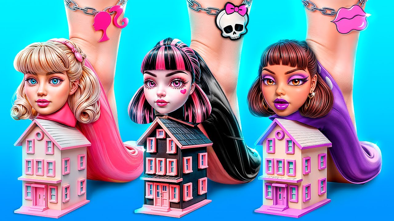 Gizli Bir Oda İnşa Ediyoruz! Barbie vs Bratz vs Monster High!