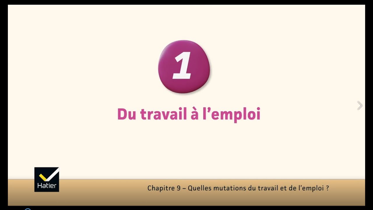SES cours de Tle : du travail à l'emploi