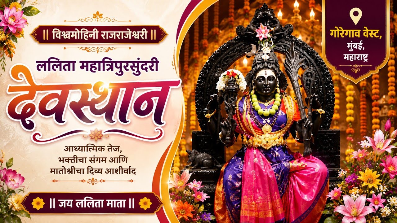 Vishwamohini Rājarajeshwari Lalitha Maha Tripurasundari Devasthān  Goregaon West Mumbai #temple
