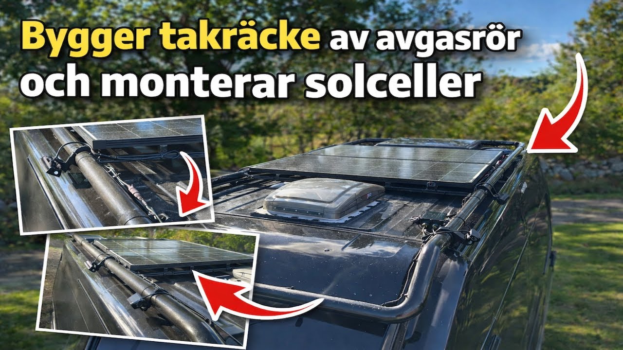 Bygger takräcke av avgasrör   4 K
