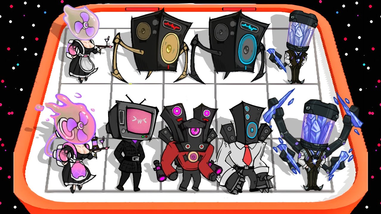 Merge Monster: Hero Battle Toilet Master Camera Clash Strategy Defence Fight Gameplay