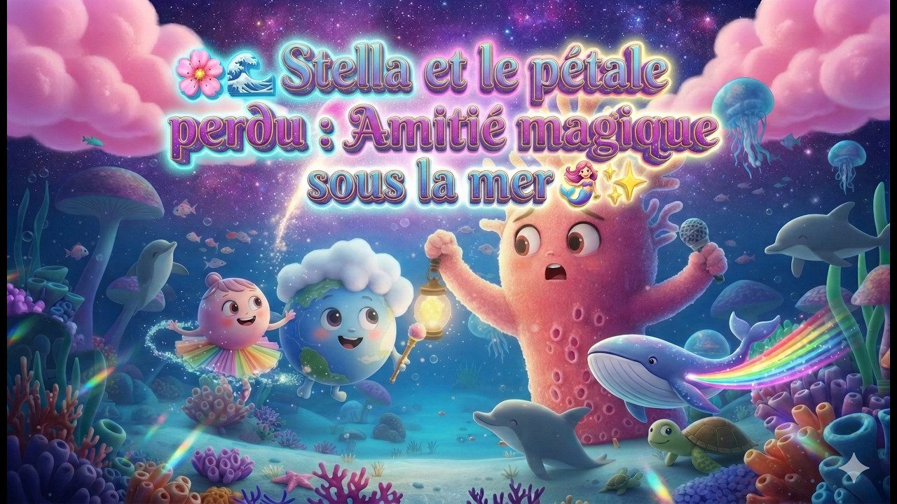 🌸🌊 Stella et le pétale perdu : Une amitié magique sous la mer 🧜‍♀️✨