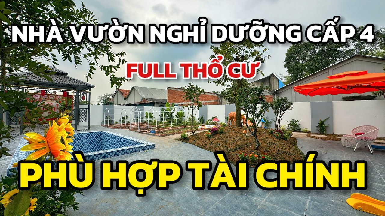 Nhà vườn cấp 4 nghỉ dưỡng 656m2 đất thổ, giảm gấp 1,1 tỷ, gần chợ Bình Chánh giáp trung tâm TPHCM