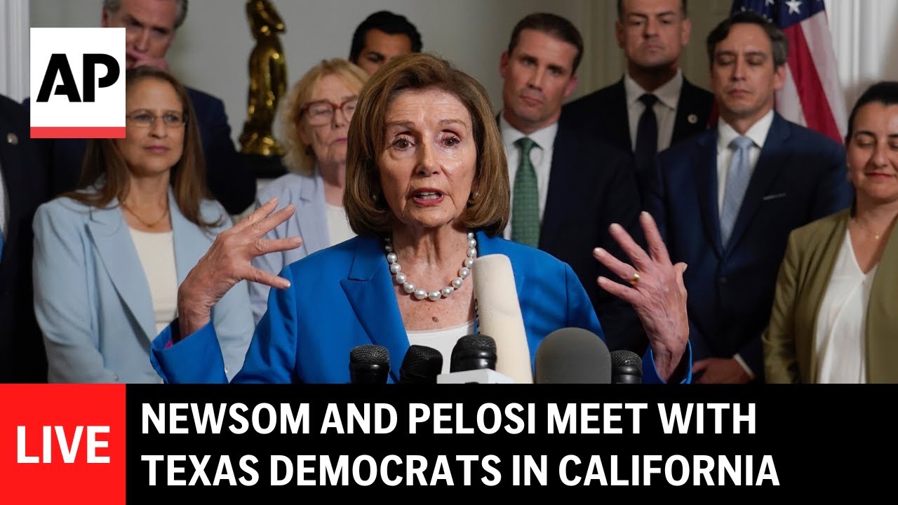 LIVE: Gavin Newsom and Nancy Pelosi meet with Texas Democrats in California