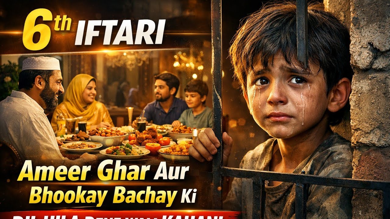 6th Iftari – Rich Arab Family vs Hungry Child | Emotional Ramadan Story#islamicstory #brightmoral