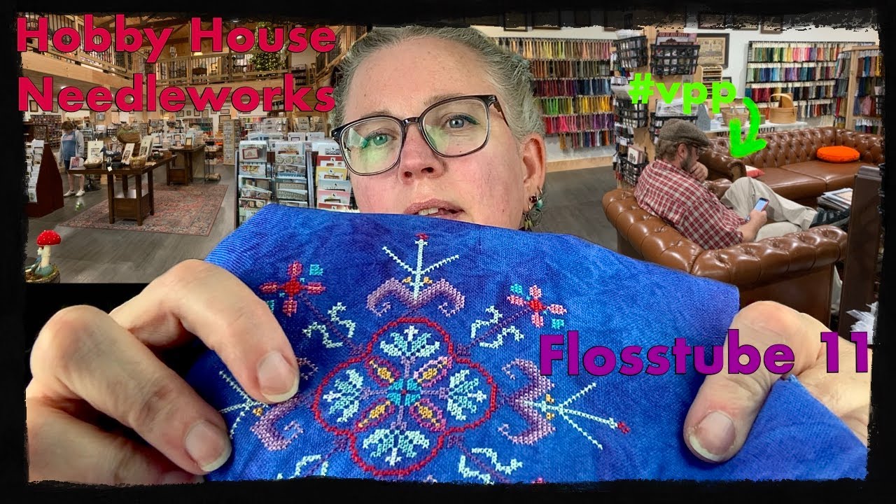 Flosstube 11 - Hobby House visit! My first design SNEAK PEEK! #gatheringacornssal #samplerseptember