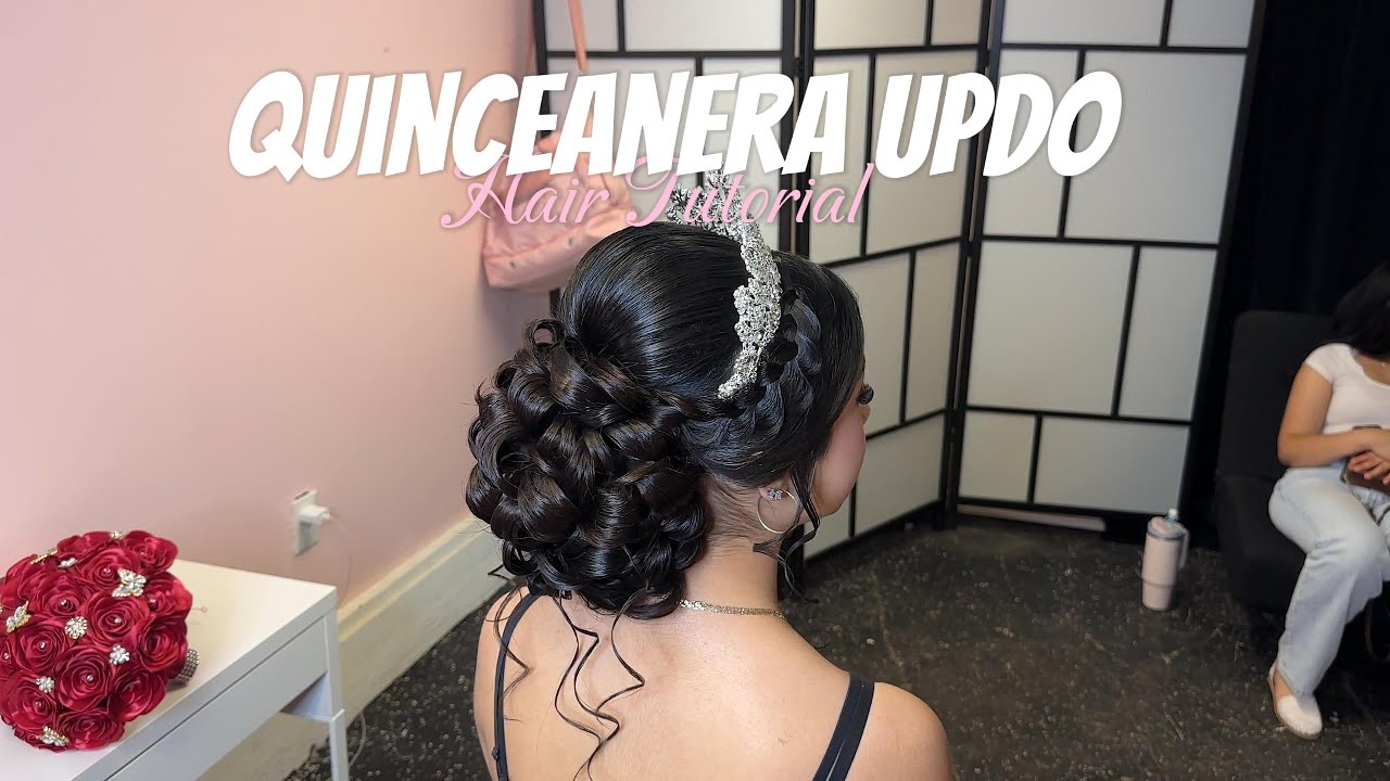 Peinado para quinceañera | quinceañera hairstyle | quinceañera updo |